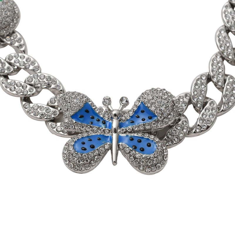 Necklace Accessories Jewelry Butterfly Cuban Chain Hip-Hop Necklace Ins Hip-Hop Necklace Yiwu Jewelry - Image 4
